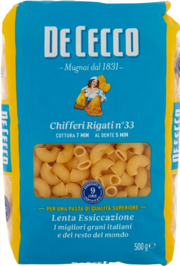 CHIFFERI RIGATI nº33 500g*24 DE CECCO